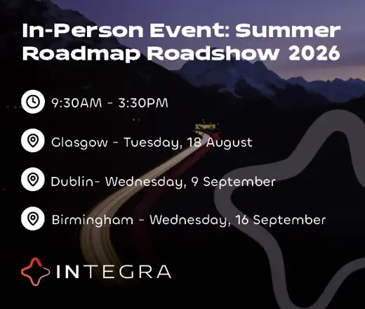Integra Roadmap dates on a banner image
