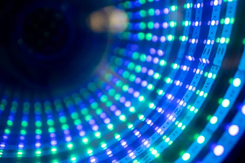Dots of light to illustrate digital 