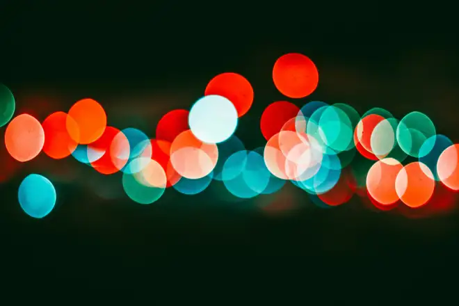 Circles of lights in different colours