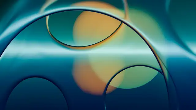 Abstract circles on top of each other